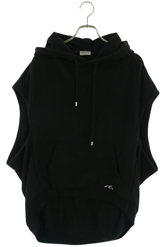 BALENCIAGA 26AW Sleeveless Cotton Hoodie Black Size S