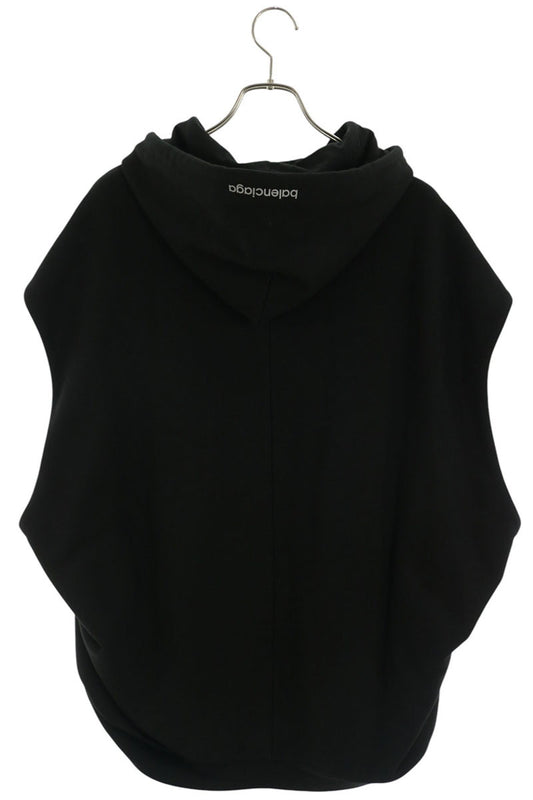 BALENCIAGA 26AW Sleeveless Cotton Hoodie Black Size S