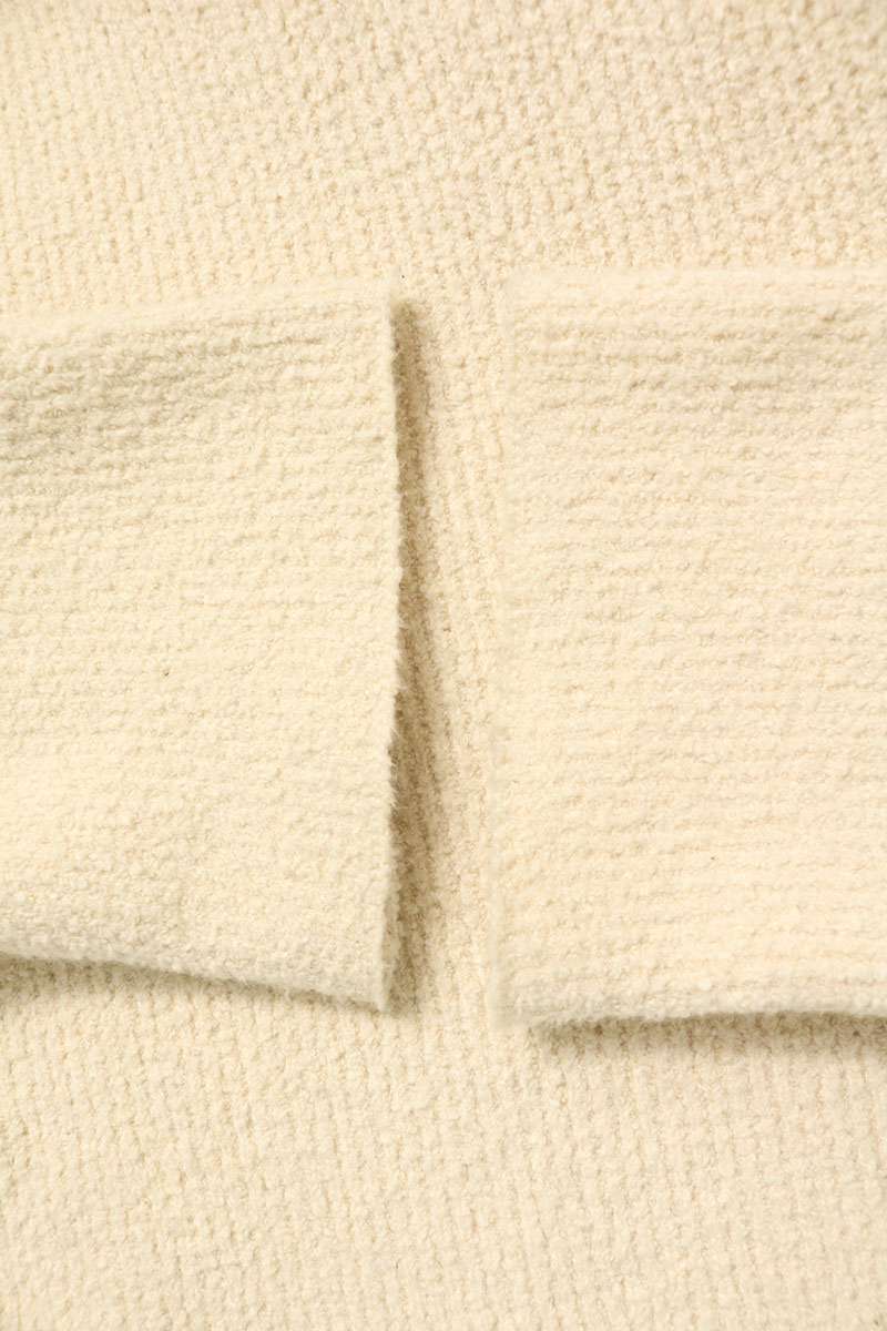 Chrome Hearts Calf Hair Patch Knit Off White Hoodie Size MED/LRG