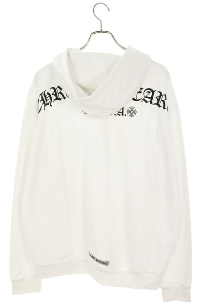 Chrome Hearts Back Arch Logo Zip-Up Hoodie White Size L