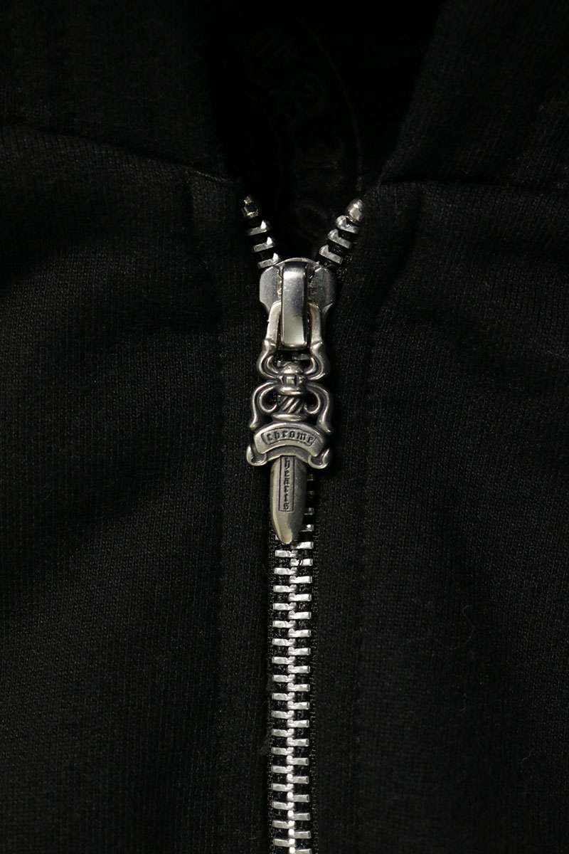 Chrome Hearts Sleeve Logo Print Zip Hoodie Size M