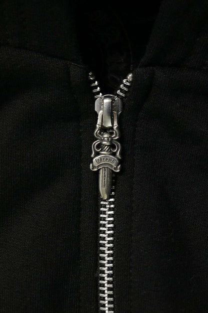 Chrome Hearts Sleeve Logo Print Zip Hoodie Size M