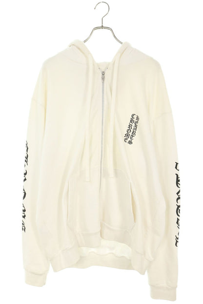 Chrome Hearts SWTSHRT HD ZIP Arm Logo Hoodie White Size L