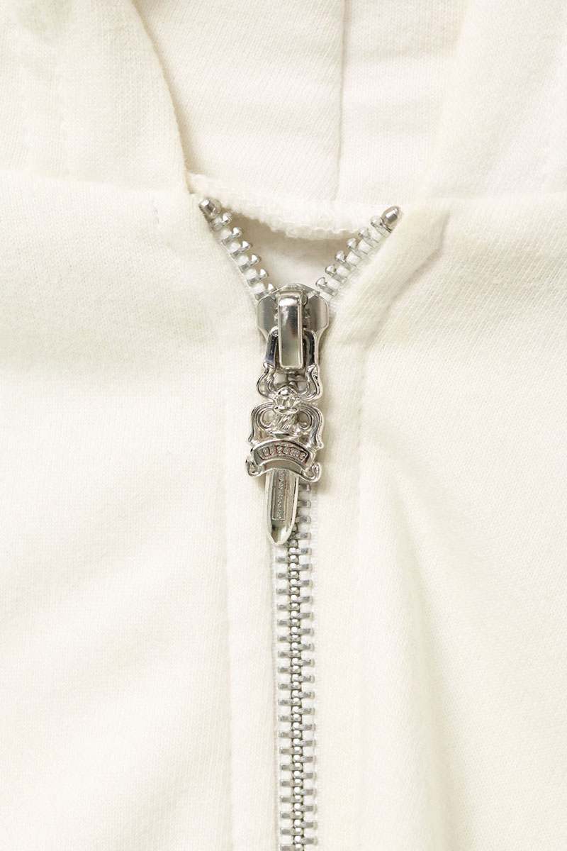 Chrome Hearts SWTSHRT HD ZIP Arm Logo Hoodie White Size L