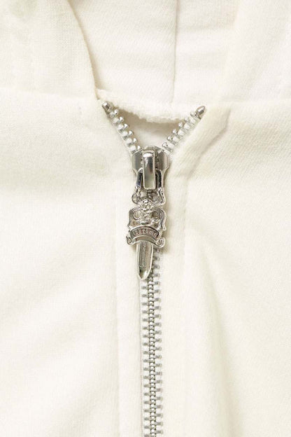 Chrome Hearts SWTSHRT HD ZIP Arm Logo Hoodie White Size L
