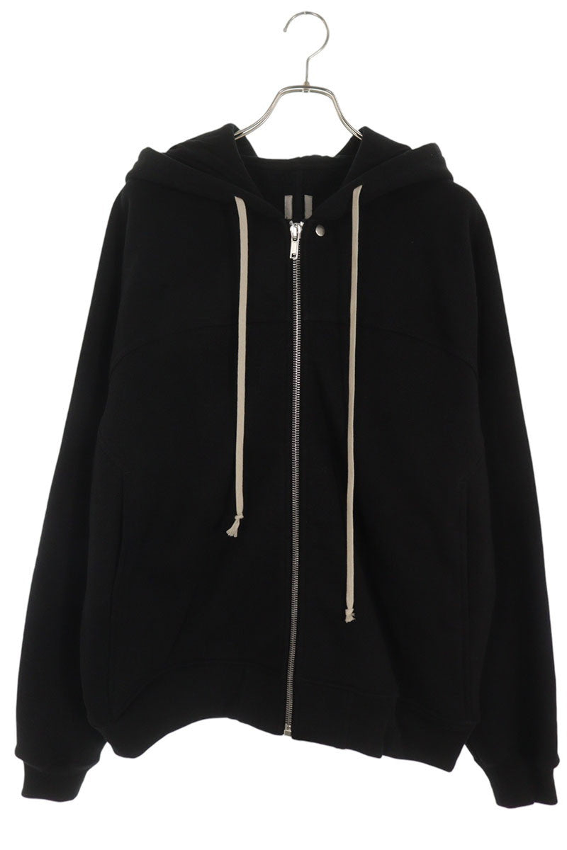 Rick Owens RU02E1241-JTC Windbreaker Zip Hoodie Black Size L