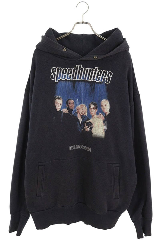 BALENCIAGA Speedhunters Pullover Hoodie Black Size L