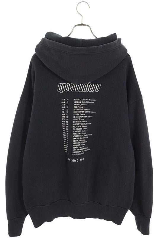 BALENCIAGA Speedhunters Pullover Hoodie Black Size L