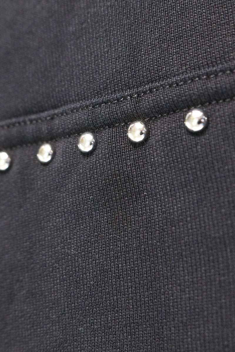 MM6 Drop Shoulder Stud Design Hoodie Black Size M