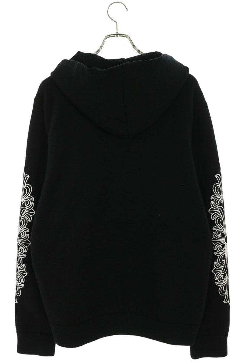 Chrome Hearts U LIFE SENTENCE Floral Zip Hoodie Black Size L