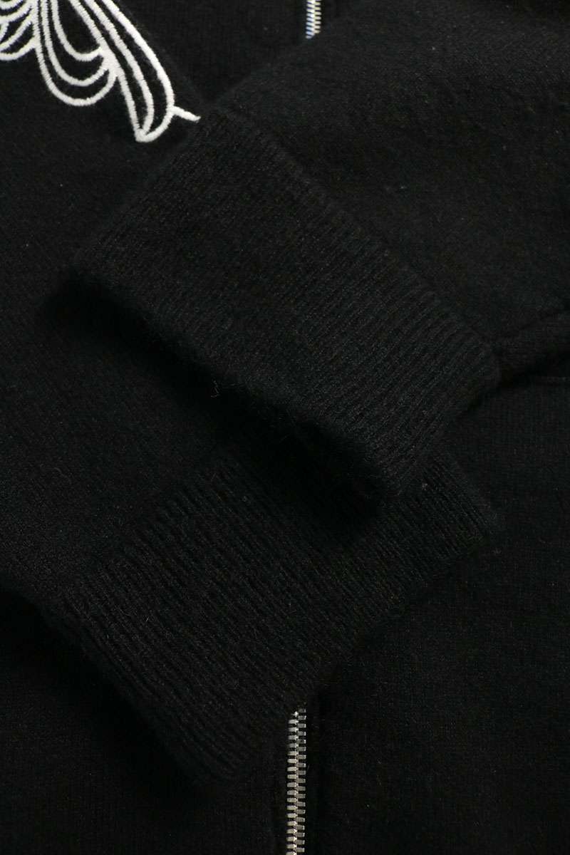 Chrome Hearts U LIFE SENTENCE Floral Zip Hoodie Black Size L
