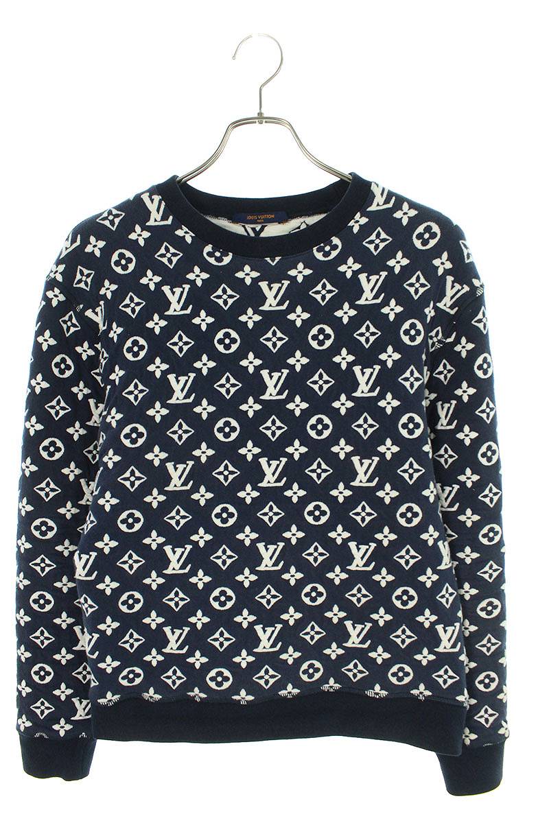 LOUISVUITTON 21SS Full Monogram Jacquard Crewneck Size S