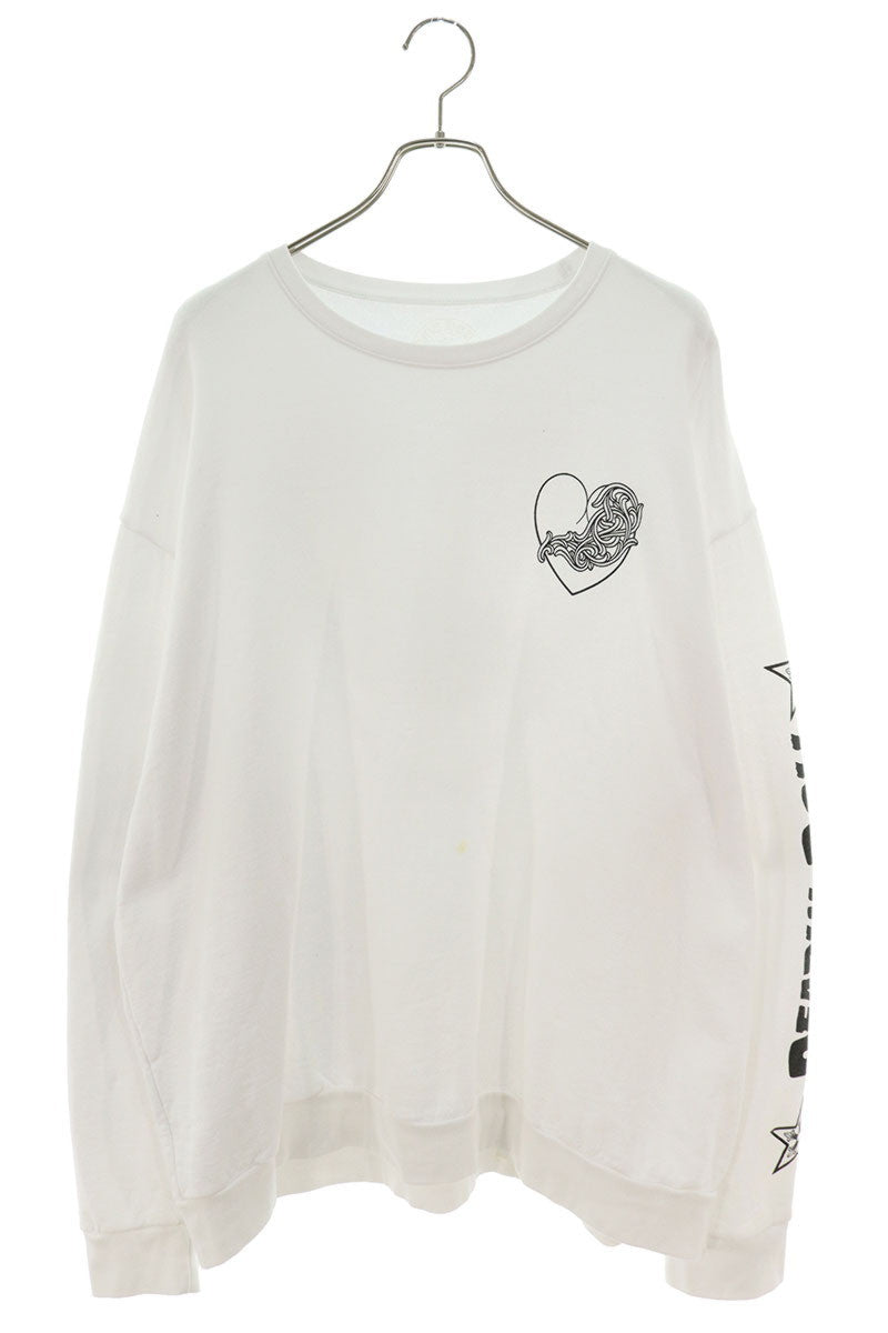 Chrome Hearts DEADLY DOLL Heart Print Sweatshirt Size XXL
