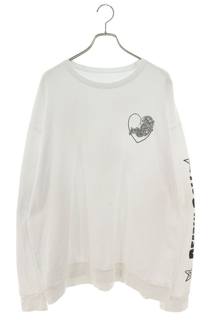Chrome Hearts DEADLY DOLL Heart Print Sweatshirt Size XXL