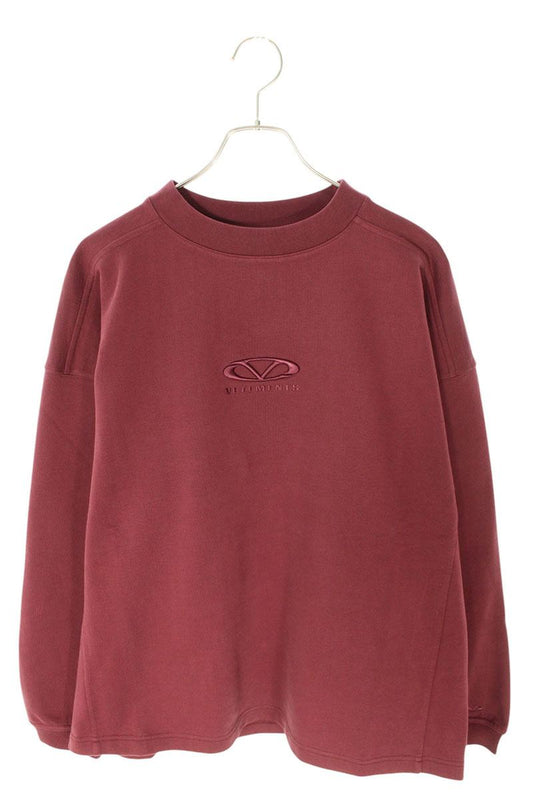 VETEMENTS 25SS Oval Logo Cropped Sweatshirt Bordeaux Size M
