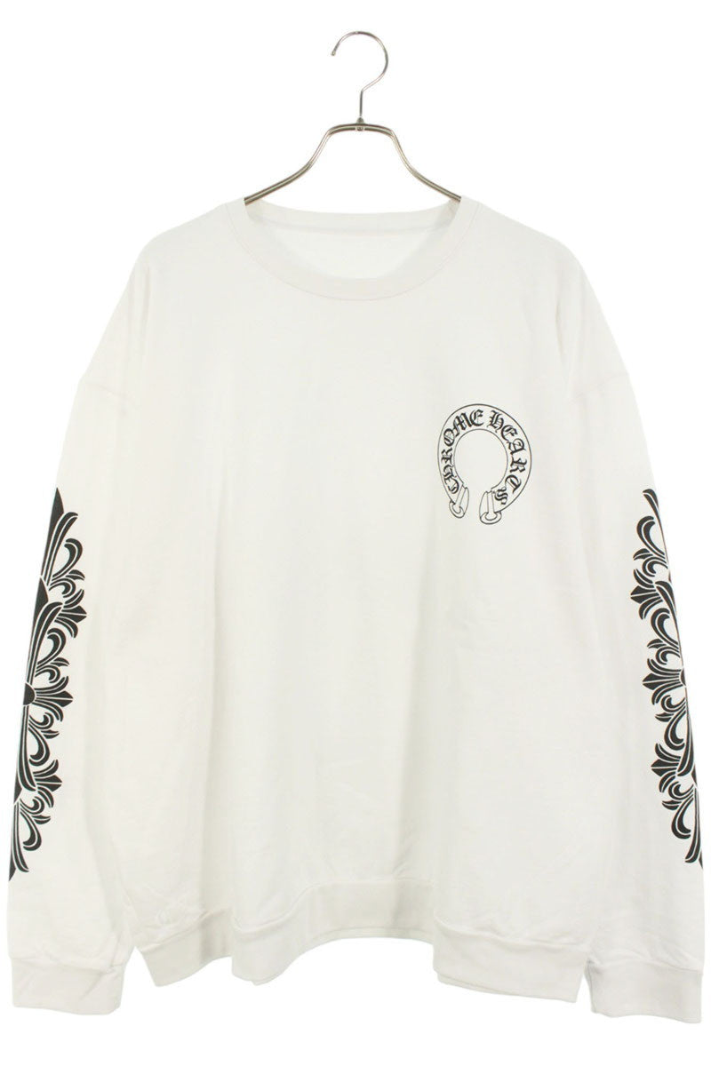 Chrome Hearts SWTSHRT PLVR Horseshoe Print Sweatshirt White x Black Size XXL