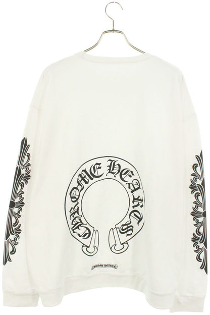 Chrome Hearts SWTSHRT PLVR Horseshoe Print Sweatshirt White x Black Size XXL