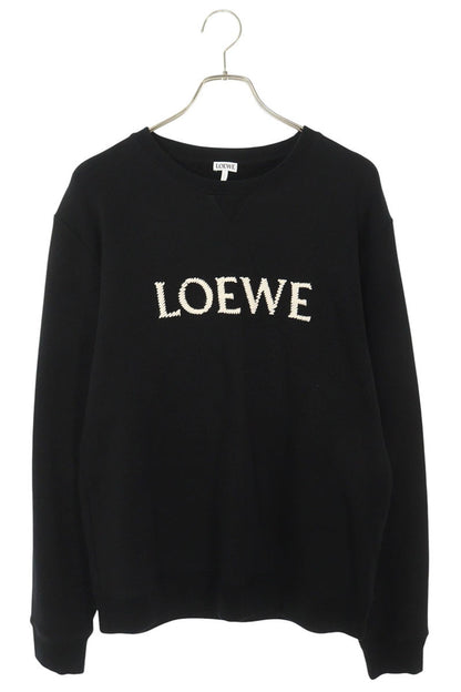 Loewe Logo Embroidered Crewneck Sweatshirt Black Size XL