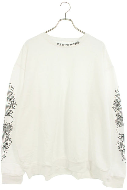 Chrome Hearts LOVE YOU CREW SWTSHRT Floral Heart Size XL