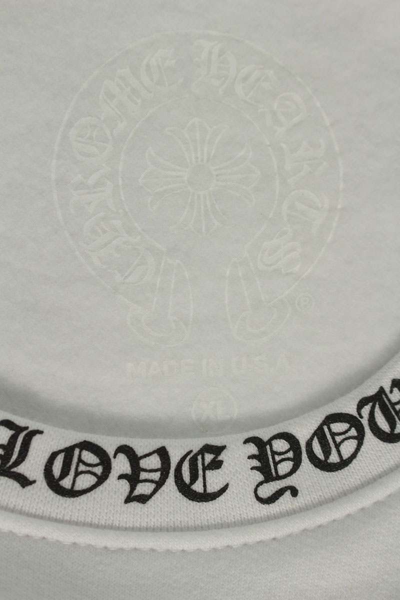 Chrome Hearts LOVE YOU CREW SWTSHRT Floral Heart Size XL