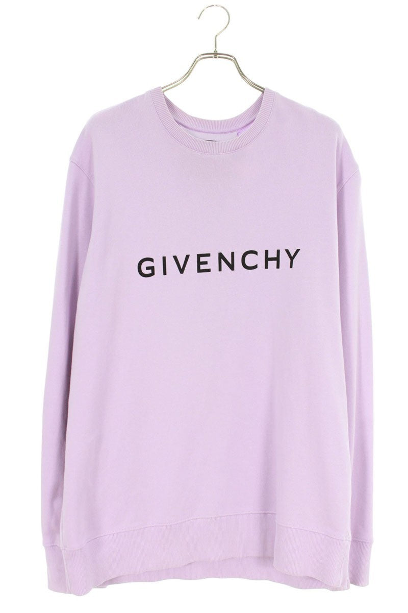 GIVENCHY Logo Print Sweatshirt Purple Size XL