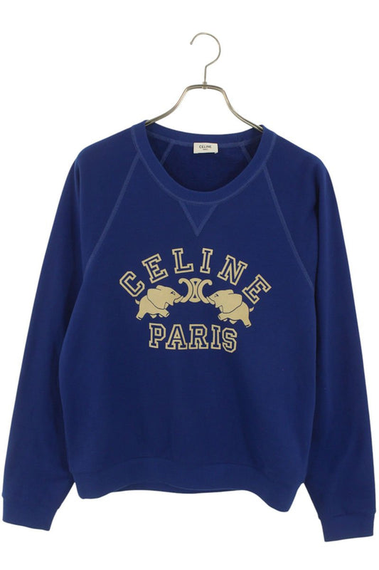 CELINE 25AW Animal Logo Regular Sweatshirt Blue Size M