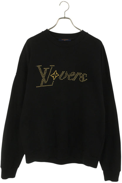 LOUISVUITTON LVLOVER Stud Logo Crewneck Sweat Black Size L