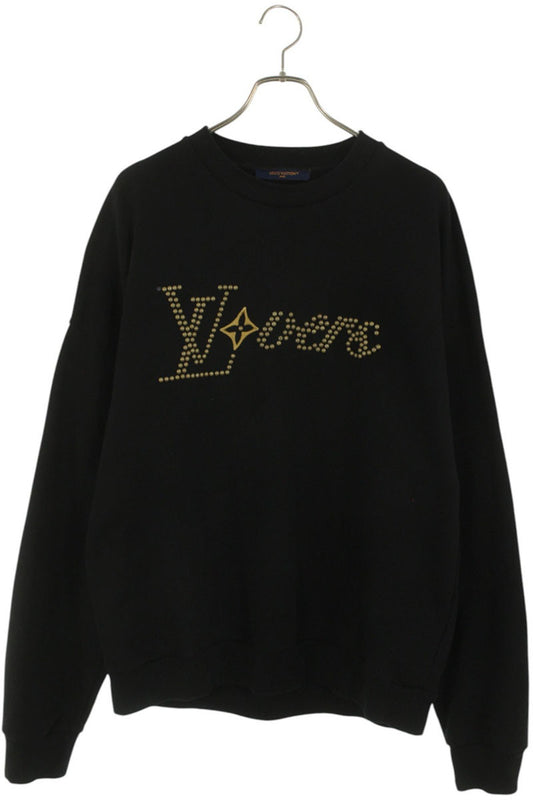 LOUISVUITTON LVLOVER Stud Logo Crewneck Sweat Black Size L