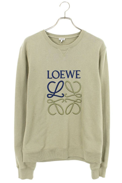 LOEWE Anagram Embroidered Crewneck Sweatshirt Green Size L