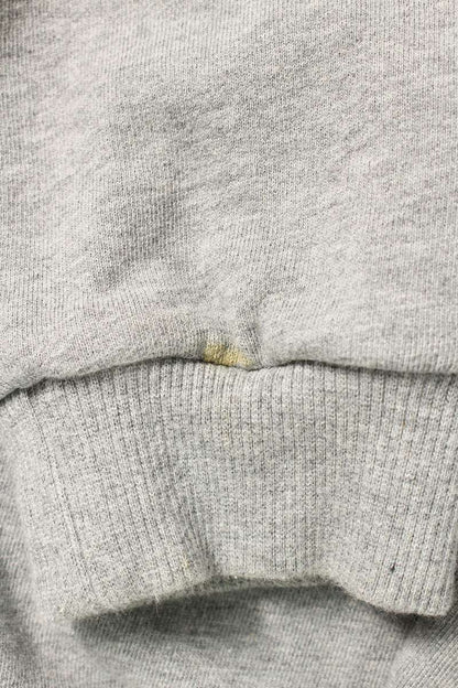 CELINE Logo Print Cotton Crewneck Sweatshirt Gray Size XL