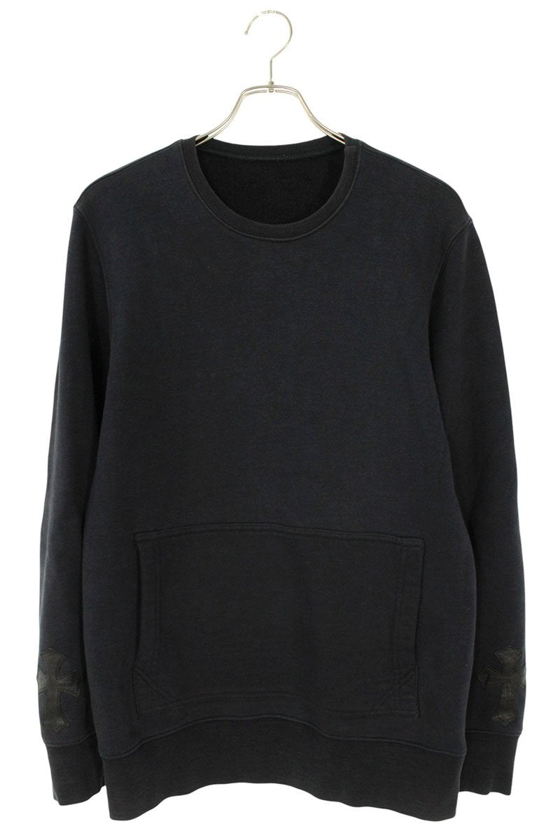 Chrome Hearts SWTSHRT PLVR Cross Patch Sweatshirt Black Size M