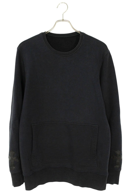 Chrome Hearts SWTSHRT PLVR Cross Patch Sweatshirt Black Size M