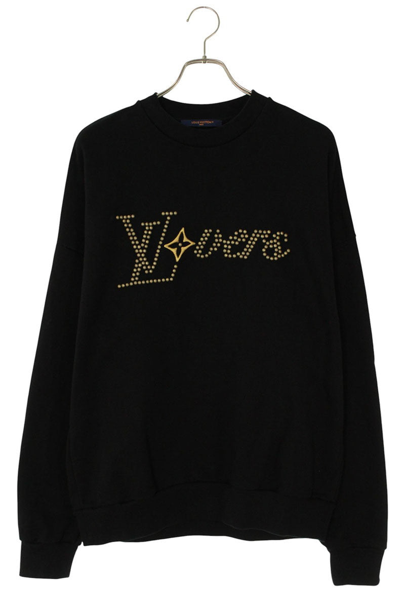 LOUISVUITTON 24AW Signature Crewneck Sweatshirt Black Size M