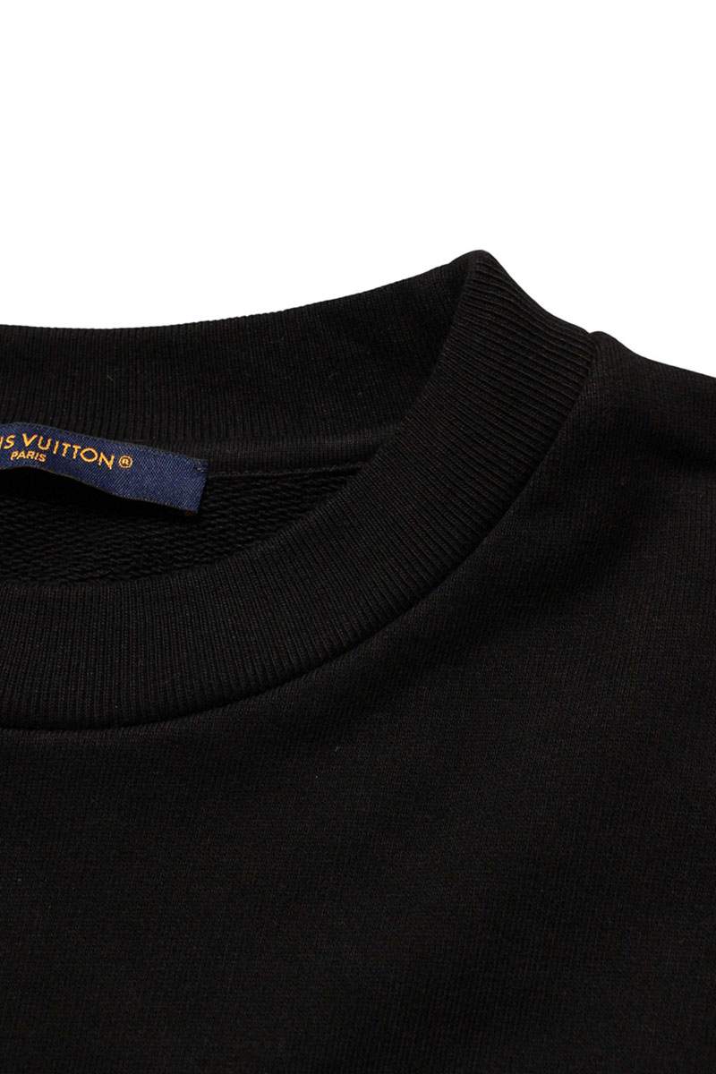 LOUISVUITTON 24AW Signature Crewneck Sweatshirt Black Size M