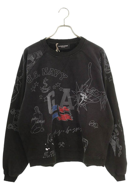 NO/FAITH STUDIOS Washed-Out Crewneck Sweatshirt Black Size S