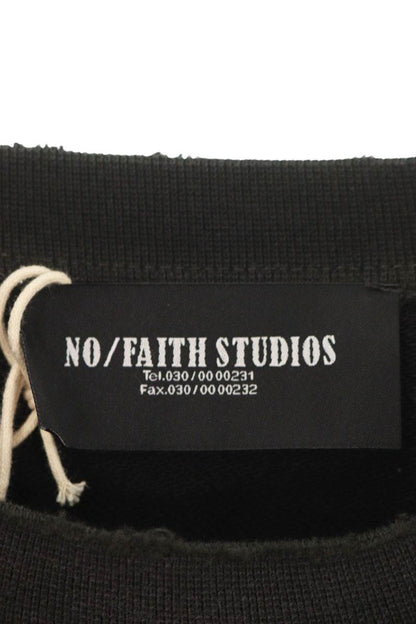 NO/FAITH STUDIOS Washed-Out Crewneck Sweatshirt Black Size S