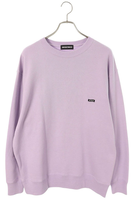 GOD SELECTION XXX Logo Patch Sweatshirt Purple Size XL