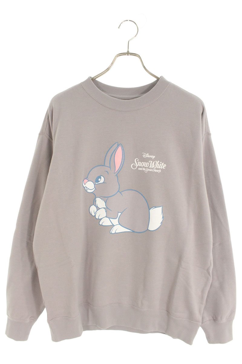 SEQUEL 24AW Snow White Print Cotton Sweatshirt Gray Size L