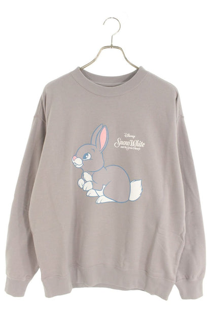 SEQUEL 24AW Snow White Print Cotton Sweatshirt Gray Size L