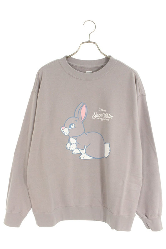 SEQUEL 24AW Snow White Print Cotton Sweatshirt Gray Size XL