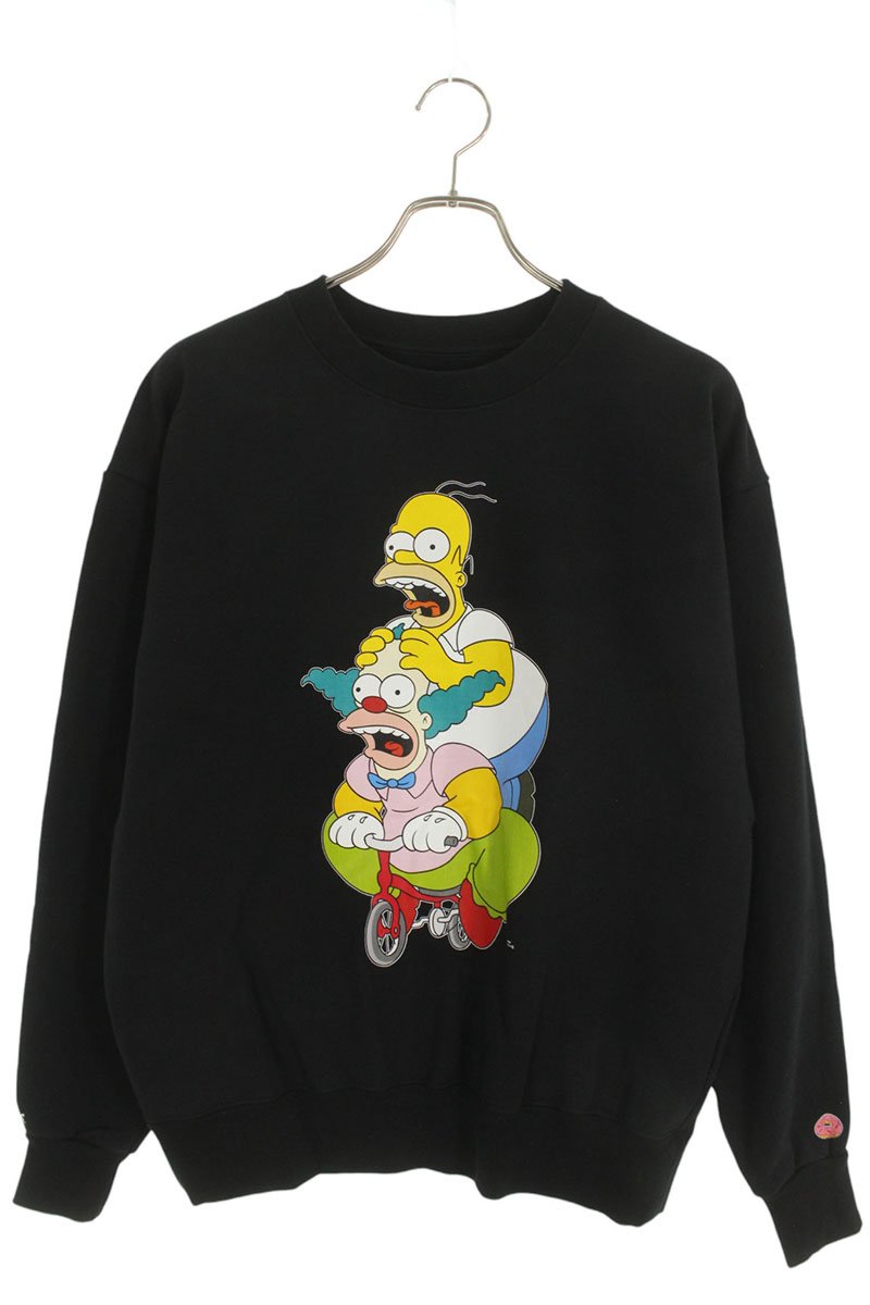SEQUEL 24AW Simpsons Print Cotton Sweatshirt Black Size S