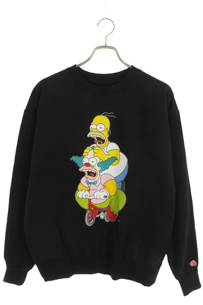SEQUEL 24AW Simpsons Print Cotton Sweatshirt Black Size S