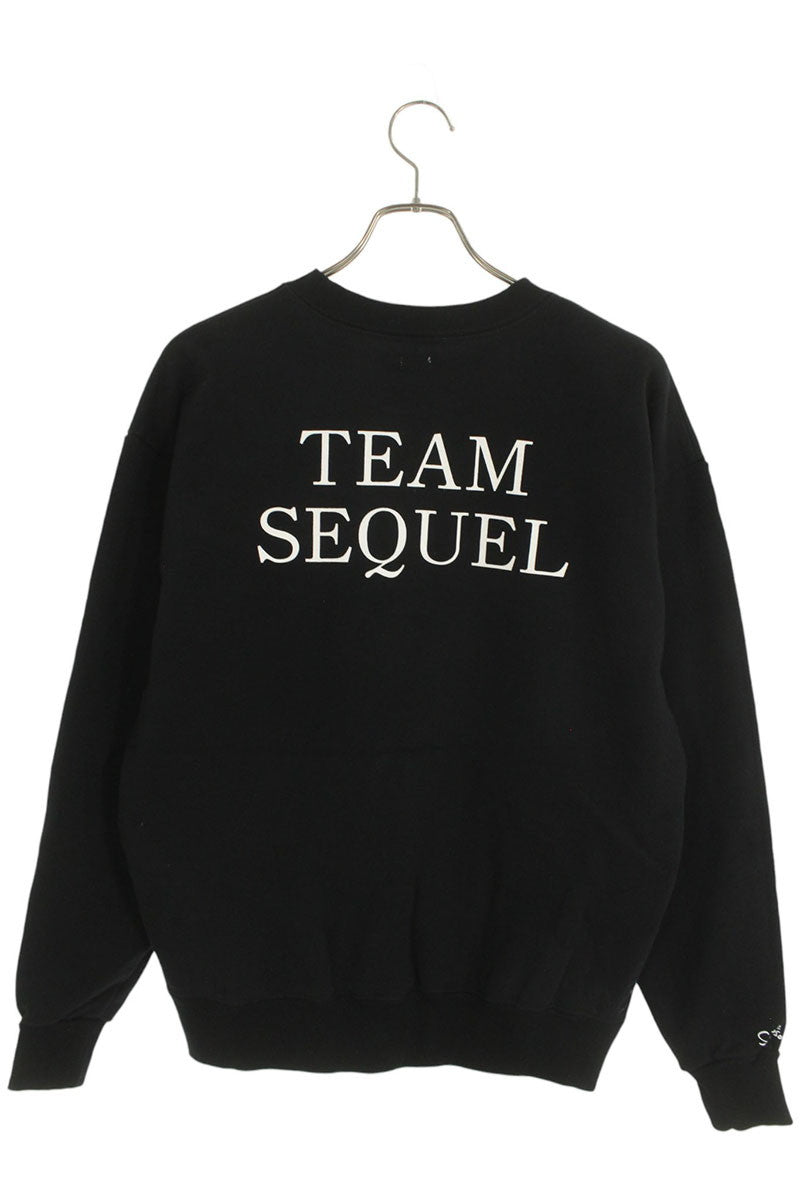 SEQUEL 24AW Simpsons Print Cotton Sweatshirt Black Size S