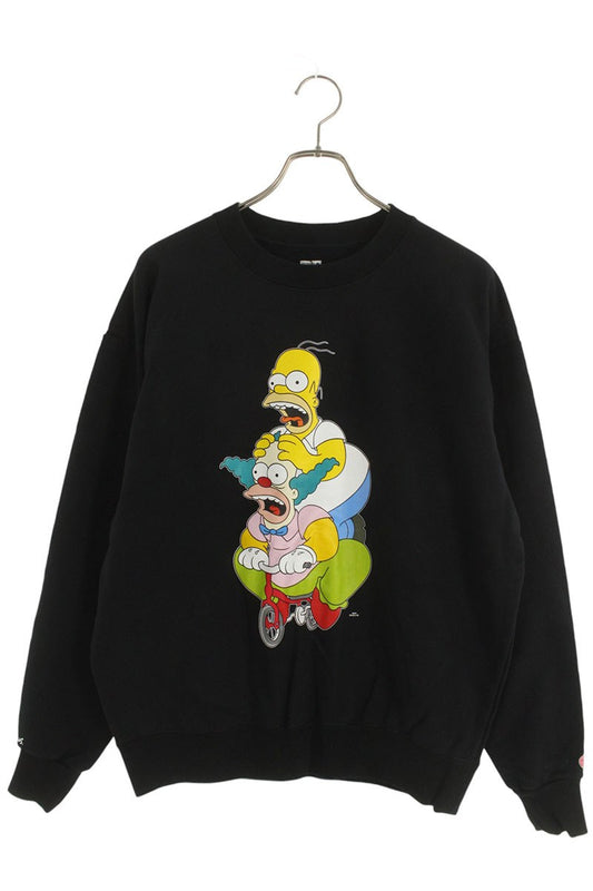 SEQUEL 24AW Simpsons Print Cotton Sweatshirt Black Size M