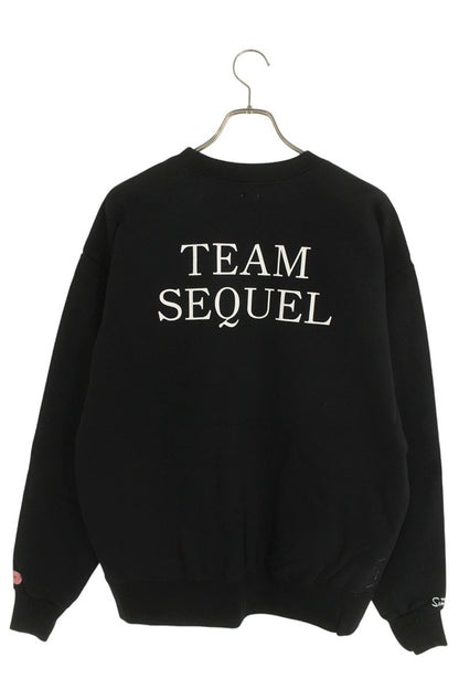 SEQUEL 24AW Simpsons Print Cotton Sweatshirt Black Size M