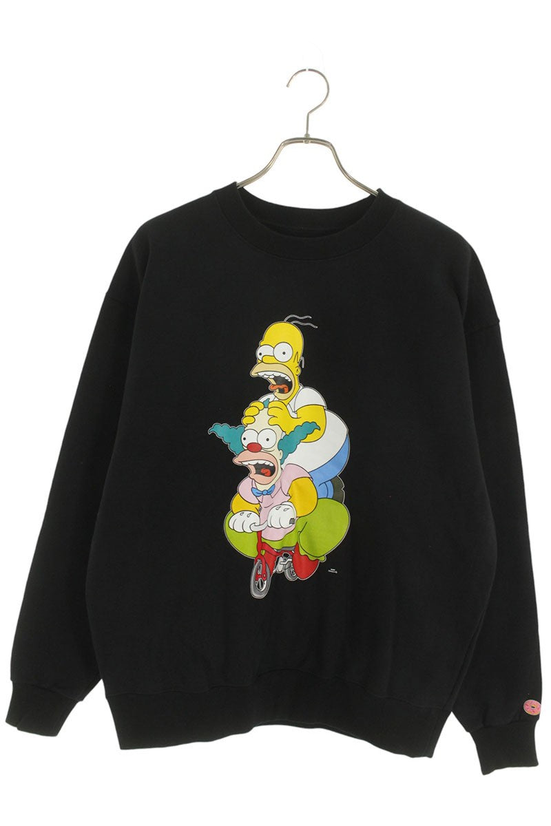 SEQUEL 24AW Simpsons Print Cotton Sweatshirt Black Size L