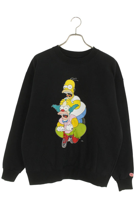 SEQUEL 24AW Simpsons Print Cotton Sweatshirt Black Size L