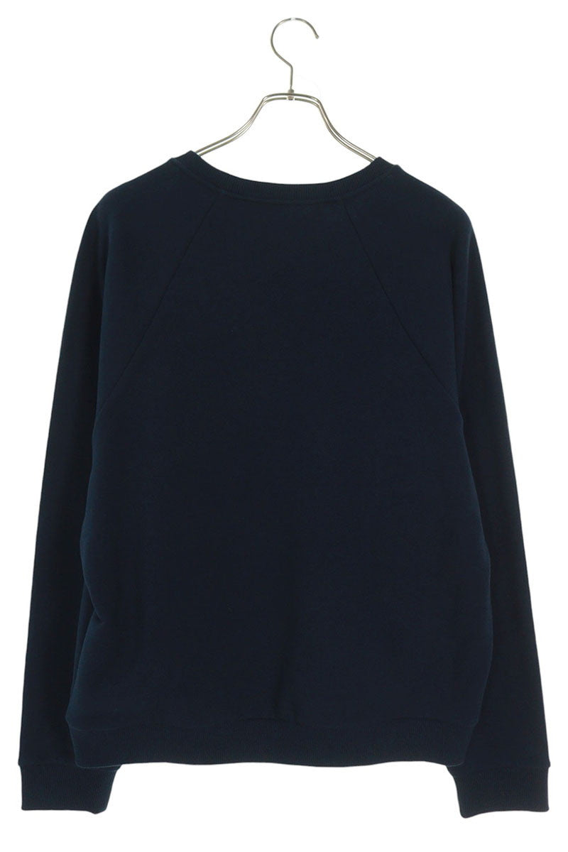 CELINE 25AW Logo Patch Cotton Sweatshirt Navy Size XL