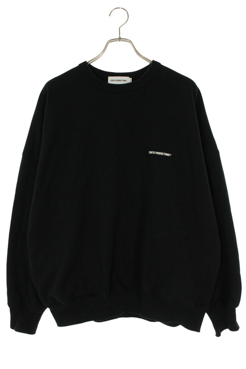 COOTIE Logo Print Cotton Sweatshirt Black Size M