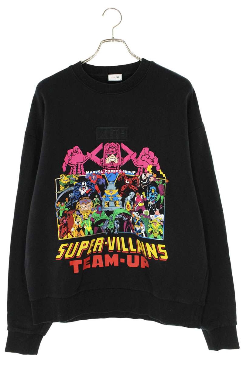 KITH Team Up Vintage Nelson Crewneck Black Cotton Size M